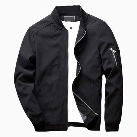 Sports Track Jackets 348 Men's Slim Fit Lightweight Softshell Flight Bomber Jacket Coat