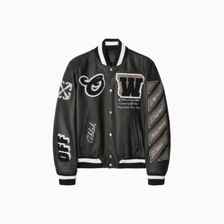 Sports Track Jackets 513 Moon leather varsity jacket