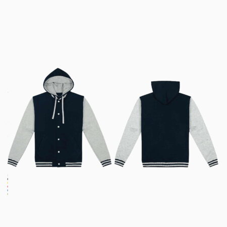Hooded Letterman Jacket 23